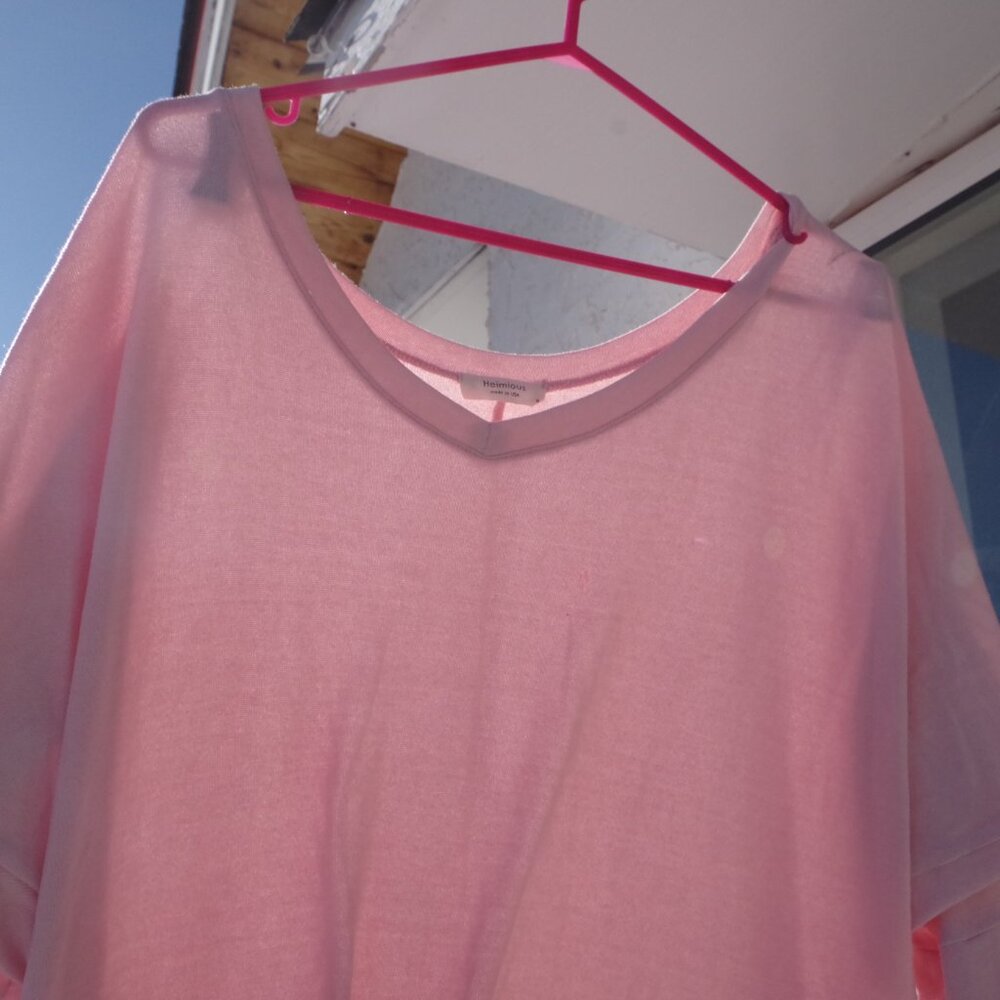 Beautiful Light Pink Soft Knit Women's Shirt By Heimious